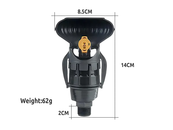 180-degree super 10 rotary sprinkler dimension diagram