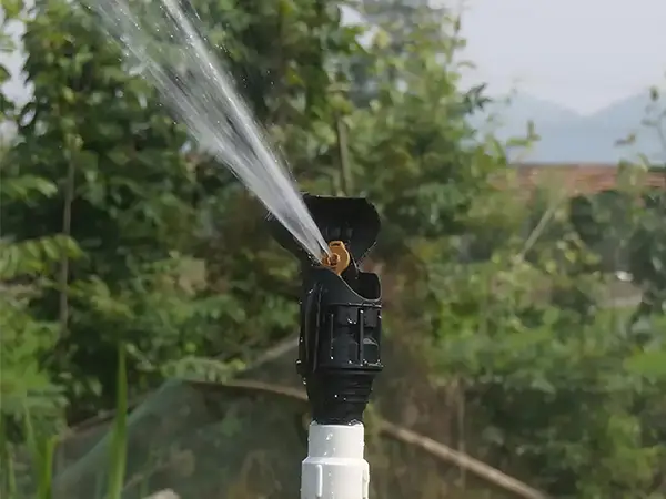 Super 10 rotary sprinkler in water spray