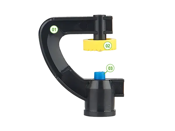A 360-degree G-type refractive micro sprinkler