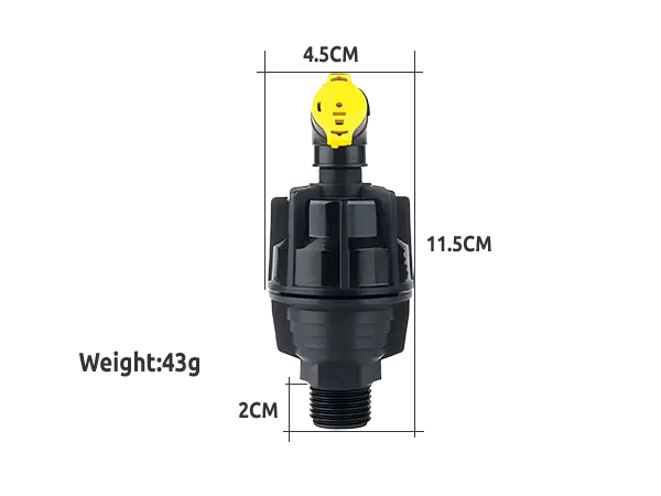 360-degree Super 10 rotary sprinkler dimensions image