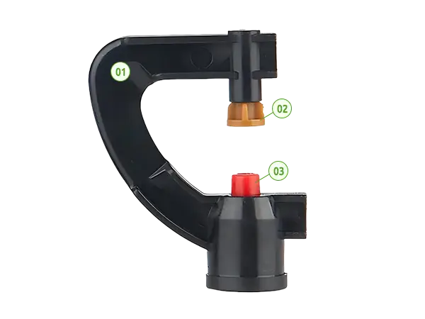 A atomizing G-type refractive micro sprinkler