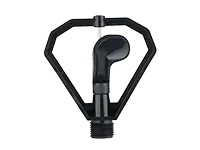 A black diamond frame butterfly sprinkler