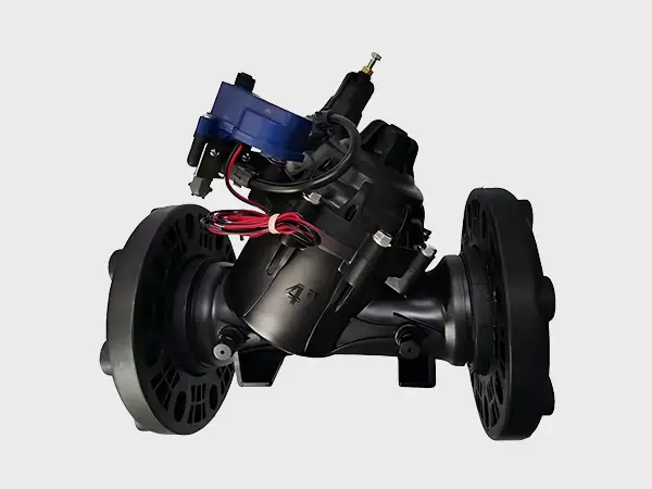 A black electromagnetic valve