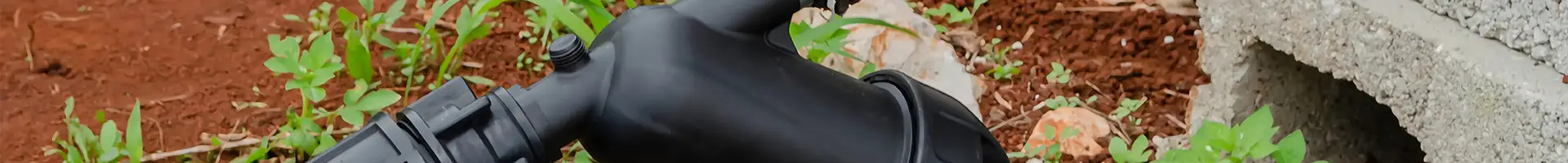 Un filtre de type Y est connecté à la canalisation.