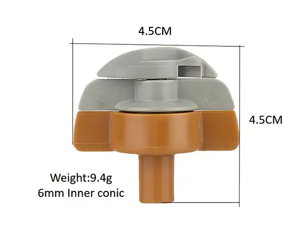 A diagram of frameless rotary micro sprinkler dimensions