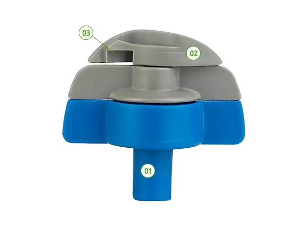 A structural diagram of frameless rotary micro sprinkler