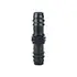 A black irrigation straight connector