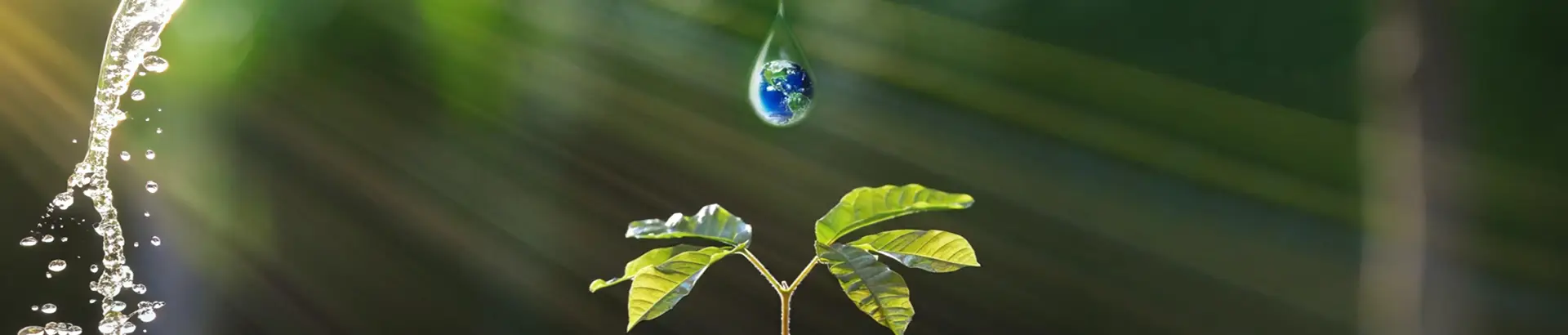  A drip irrigation pipe is dripping water onto a seedling.