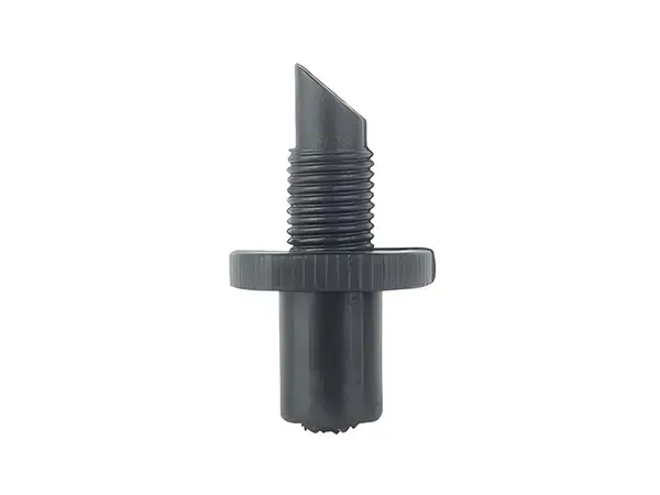 A black irrigation external cone connector