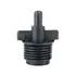 A black irrigation micro sprinkler connector