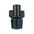 A black single-head atomizing sprinkler