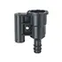 A black sprinkler ground plug connector