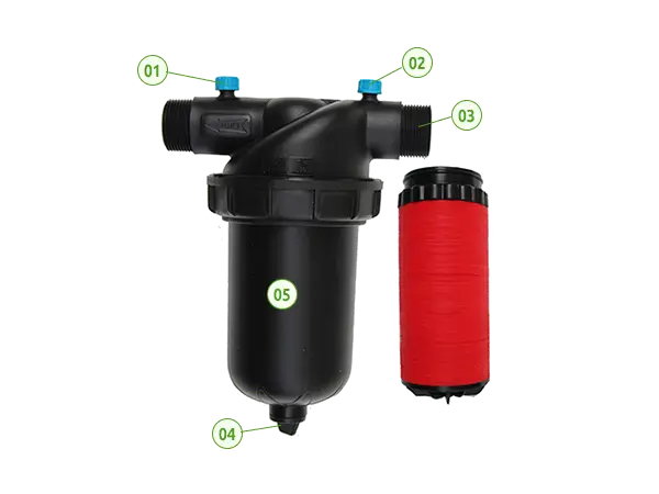 A T-type disc filter and a filter cartridge